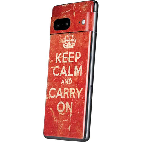 Keep Calm and Carry On Distressed Pixel Skins